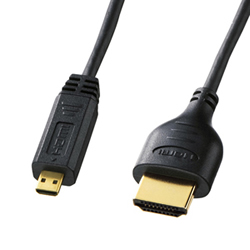 サンワサプライ KM-HD23-20 ハイスピードHDMIマイクロケーブル2m