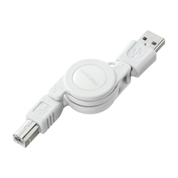 サンワサプライ KU-M08W 巻き取りUSB2.0モバイルケーブル