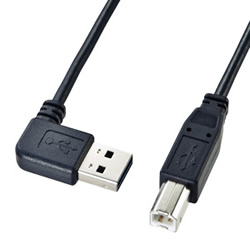 サンワサプライ KU-RL2 両面挿せるL型USBケーブル（A-B標準）