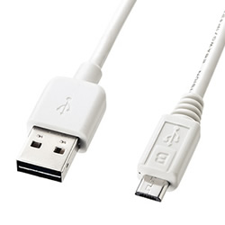 サンワサプライ KU-RMCB1W 両面挿せるマイクロUSBケーブル(MicroB)