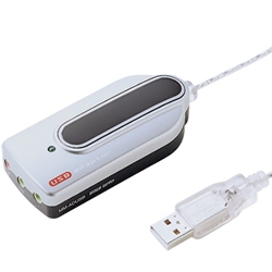 サンワサプライ MM-ADUSB USBオーディオ変換アダプタ(シルバー)