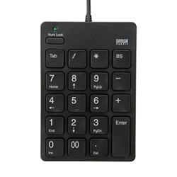 サンワサプライ NT-18UH2BK USB2.0ハブ付テンキー