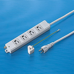 サンワサプライ TAP-5431MGN 抜け止めタップ(3m)