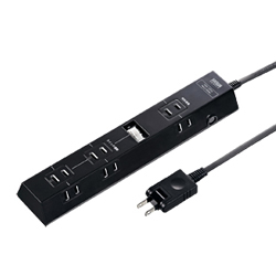 サンワサプライ TAP-B40BK 便利タップACアダプタ対応
