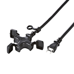 サンワサプライ TAP-EX32-10BK 電源延長コード(3分岐・2P、10m)