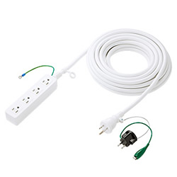サンワサプライ TAP-HP4-10W 高強度タップ ホワイト10m