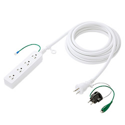 サンワサプライ TAP-HP4-5W 高強度タップ ホワイト5m