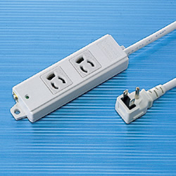 サンワサプライ TAP-K2L-3 工事物件タップ(2個口・3m)