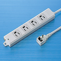 サンワサプライ TAP-K4L-1 工事物件タップ(4個口・1m)