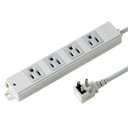 サンワサプライ TAP-K4NL-3 工事物件タップ(4個口・3m)