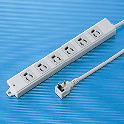サンワサプライ TAP-K6L-3 工事物件タップ(6個口・3m)