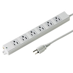 サンワサプライ TAP-K6N-3 工事物件タップ(6個口・3m)