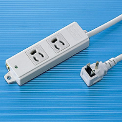 サンワサプライ TAP-KE2L-3 工事物件タップ(2個口・3m)
