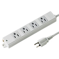 サンワサプライ TAP-KE4N-3 工事物件タップ(4個口・3m)