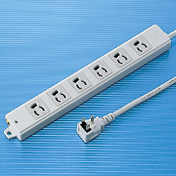 サンワサプライ TAP-KE6L-3 工事物件タップ(6個口・3m)