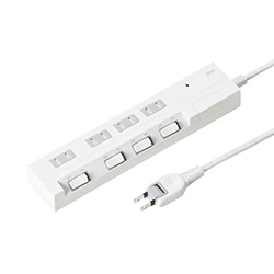 サンワサプライ TAP-S15-2 節電エコタップ(2P、4個口、2m)