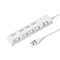 サンワサプライ TAP-S16-1 節電エコタップ(2P、4個口、1m)