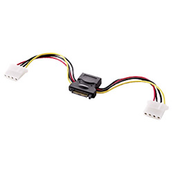 サンワサプライ TK-PWSATA4-01 2股電源ケーブル(10cm)