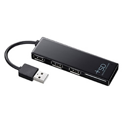 サンワサプライ USB-HCS307BK SDカードリーダー付きUSB2.0ハブ