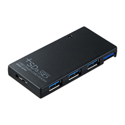 サンワサプライ USB-HCS315BK USB3.0SDカードリーダー付きハブ