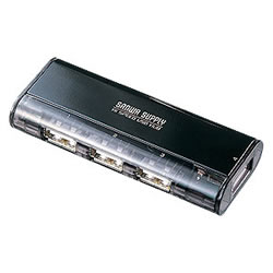 サンワサプライ USB-HUB225GBK USB2.0ハブ(4ポート・ブラック)