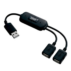 サンワサプライ USB-HUB228BK USB2.0ハブ(2ポート・ブラック)