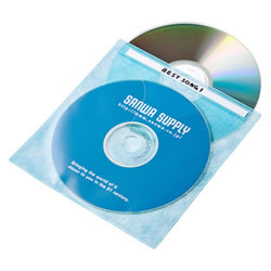 サンワサプライ FCD-FN100MXN DVD・CD不織布ケース(5色ミックス) 1パック=100枚入