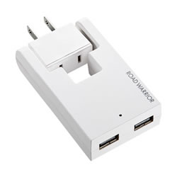 サンワサプライ TR-AD2USBW スイングUSB充電タップ