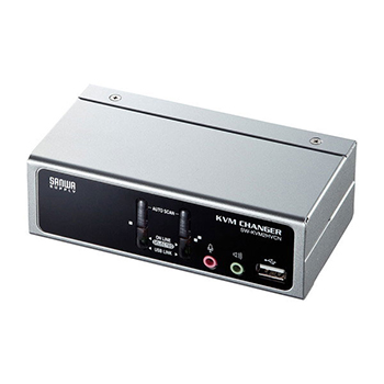 サンワサプライ SW-KVM2HVCN USB・PS/2コンソール両対応パソコン自動切替器（2：1）
