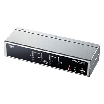 サンワサプライ SW-KVM4HVCN USB・PS/2コンソール両対応パソコン自動切替器（4：1）