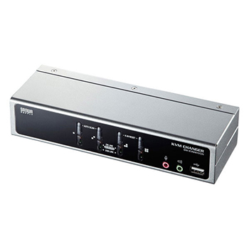 サンワサプライ SW-KVM4HVCN USB・PS/2コンソール両対応パソコン自動切替器(4:1)