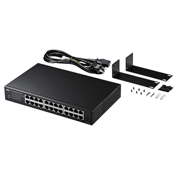 サンワサプライ LAN-GIGAH24L Giga対応スイッチングハブ(24ポート) ループ検知機能つき