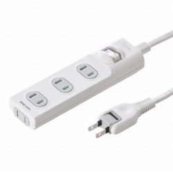 サンワサプライ TAP-TSH45SWN 火災予防安全タップ