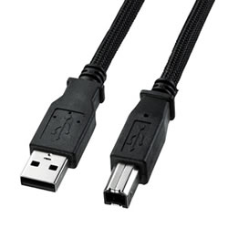 サンワサプライ KU20-NM15K ナイロンメッシュUSB2.0ケーブル