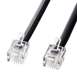 サンワサプライ TEL-N1-15BKN2 モジュラーケーブル(黒)