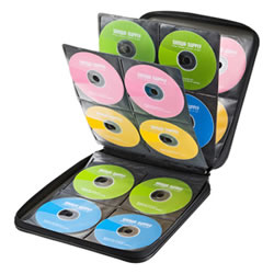 サンワサプライ FCD-WL160BK DVD・CDセミハードケース(160枚収納・ブラック)
