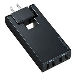サンワサプライ TR-AD3USBBK スイングUSB充電タップ