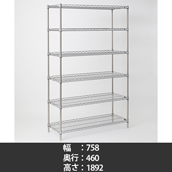 スーパーエレクター サイドアップシェルフ 幅760 奥行460 高さ1900 6段