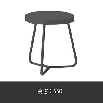 ナイキ サイドテーブル 高さ550 ブラック