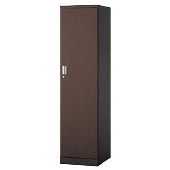 1人用ロッカー 3点ロック 内筒交換錠 ダークウォールナット