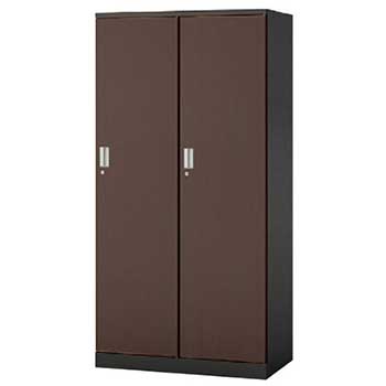 2人用ワイドロッカー 3点ロック 内筒交換錠 ダークウォールナット