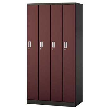 4人用ロッカー 3点ロック 内筒交換錠 ローズ