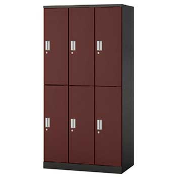 6人用ロッカー 3点ロック 内筒交換錠 ローズ