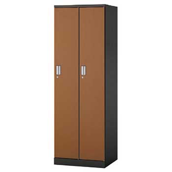 2人用ロッカー 3点ロック 内筒交換錠 チーク