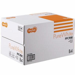 PPCPW-B4 PPC用紙 PURE WHITE B4 汎用品 (225-2346) 1箱=2500枚(500枚×5冊)