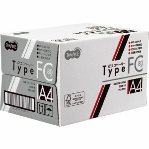 AEFC80-A4 αエコペーパー タイプFC A4 標準 80G 1セット2000枚 汎用品 (923-2983) 1セット=