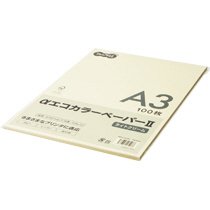 AECLCA3-PK αエコカラーペーパーII A3 ライトクリーム 少枚数パック 汎用品 (325-8262) 1冊=100枚