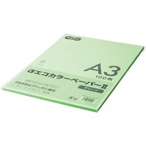 AECGRA3-PK αエコカラーペーパーII A3 グリーン 少枚数パック 汎用品 (325-8293) 1冊=100枚