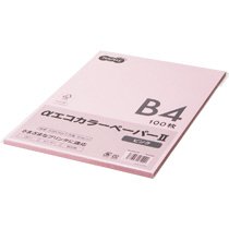 AECPIB4-PK αエコカラーペーパーII B4 ピンク 少枚数パック 汎用品 (325-8323) 1冊=100枚