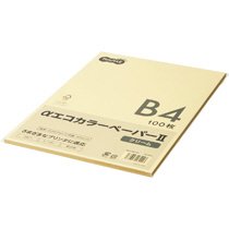AECCRB4-PK αエコカラーペーパーII B4 クリーム 少枚数パック 汎用品 (325-8347) 1冊=100枚